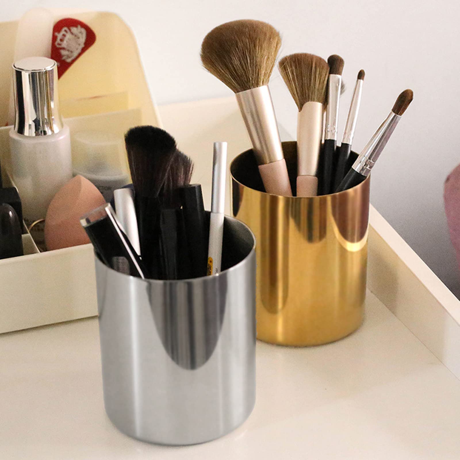 Amazon.co.jp: ペンスタンド メタル 防錆 304ステンレス ペン立て 大